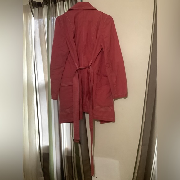 Old navy maternity coral trench coat small - Picture 12 of 16